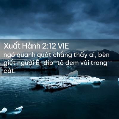 Picture 02 - Xuất Hành 2:12 VIE - ngó quanh quất chẳng thấy ai, bèn giết - Bible Verse Picture