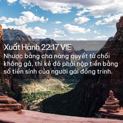 Picture 02 - Xuất Hành 22:17 VIE - Nhược bằng cha nàng quyết từ chối - Bible Verse Picture