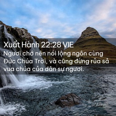 Picture 02 - Xuất Hành 22:28 VIE - Ngươi chớ nên nói lộng ngôn cùng Đức - Bible Verse Picture