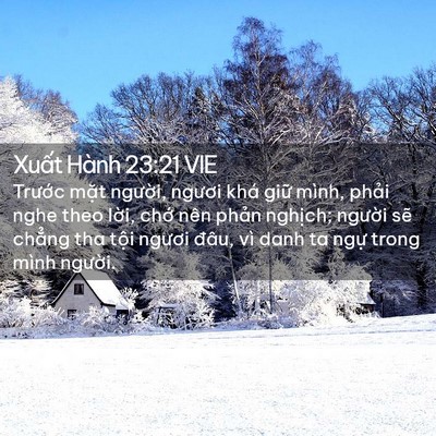Picture 02 - Xuất Hành 23:21 VIE - Trước mặt người, ngươi khá giữ - Bible Verse Picture
