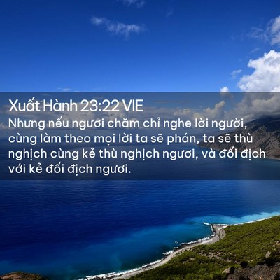 Picture 02 - Xuất Hành 23:22 VIE - Nhưng nếu ngươi chăm chỉ nghe lời - Bible Verse Picture