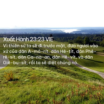 Picture 02 - Xuất Hành 23:23 VIE - Vì thiên sứ ta sẽ đi trước mặt, đưa - Bible Verse Picture