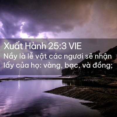 Picture 02 - Xuất Hành 25:3 VIE - Nầy là lễ vật các ngươi sẽ nhận - Bible Verse Picture