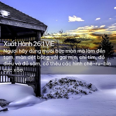 Picture 02 - Xuất Hành 26:1 VIE - Ngươi hãy dùng mười bức màn mà làm - Bible Verse Picture