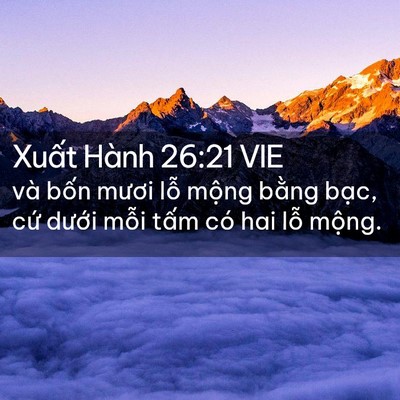 Picture 02 - Xuất Hành 26:21 VIE - và bốn mươi lỗ mộng bằng bạc, cứ - Bible Verse Picture