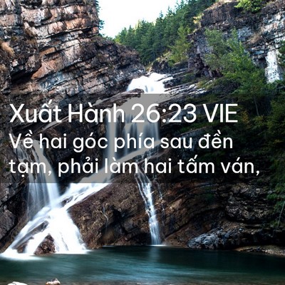Picture 02 - Xuất Hành 26:23 VIE - Về hai góc phía sau đền tạm, phải làm - Bible Verse Picture