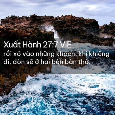 Picture 02 - Xuất Hành 27:7 VIE - rồi xỏ vào những khoen; khi khiêng đi, - Bible Verse Picture