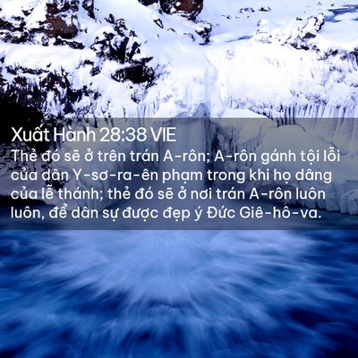 Picture 02 - Xuất Hành 28:38 VIE - Thẻ đó sẽ ở trên trán A-rôn; A-rôn - Bible Verse Picture