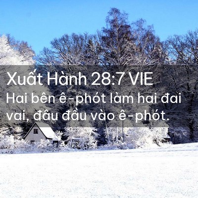 Picture 02 - Xuất Hành 28:7 VIE - Hai bên ê-phót làm hai đai vai, đâu đầu - Bible Verse Picture