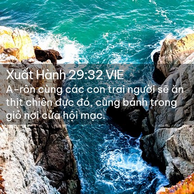 Picture 02 - Xuất Hành 29:32 VIE - A-rôn cùng các con trai người sẽ ăn - Bible Verse Picture