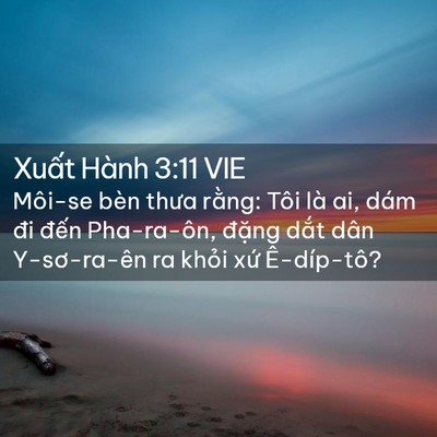 Picture 02 - Xuất Hành 3:11 VIE - Môi-se bèn thưa rằng: Tôi là ai, dám đi - Bible Verse Picture