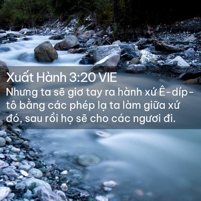 Picture 02 - Xuất Hành 3:20 VIE - Nhưng ta sẽ giơ tay ra hành xứ Ê-díp-tô - Bible Verse Picture