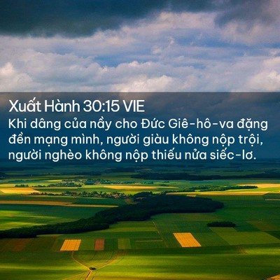 Picture 02 - Xuất Hành 30:15 VIE - Khi dâng của nầy cho Đức Giê-hô-va - Bible Verse Picture