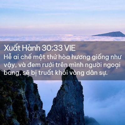 Picture 02 - Xuất Hành 30:33 VIE - Hễ ai chế một thứ hòa hương giống - Bible Verse Picture