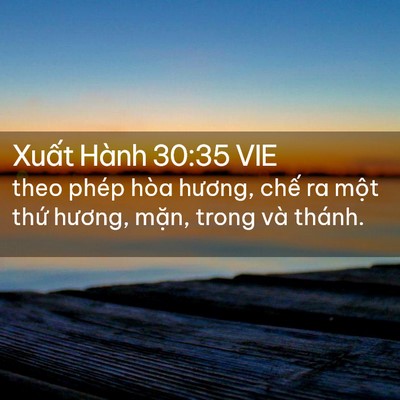 Picture 02 - Xuất Hành 30:35 VIE - theo phép hòa hương, chế ra một thứ - Bible Verse Picture