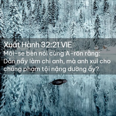 Picture 02 - Xuất Hành 32:21 VIE - Môi-se bèn nói cùng A-rôn rằng: Dân nầy - Bible Verse Picture