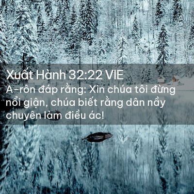 Picture 02 - Xuất Hành 32:22 VIE - A-rôn đáp rằng: Xin chúa tôi đừng nổi - Bible Verse Picture