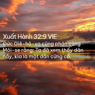 Picture 02 - Xuất Hành 32:9 VIE - Đức Giê-hô-va cũng phán cùng Môi-se - Bible Verse Picture