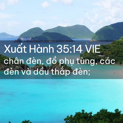 Picture 02 - Xuất Hành 35:14 VIE - chân đèn, đồ phụ tùng, các đèn và - Bible Verse Picture