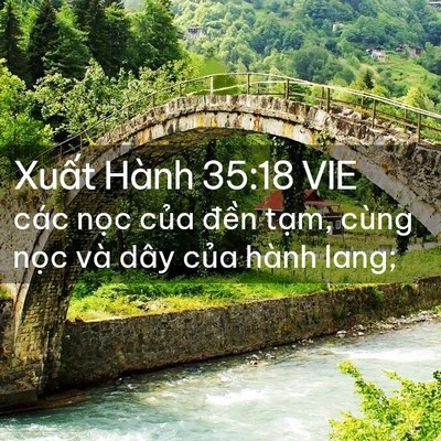 Picture 02 - Xuất Hành 35:18 VIE - các nọc của đền tạm, cùng nọc và - Bible Verse Picture