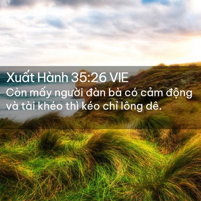 Picture 02 - Xuất Hành 35:26 VIE - Còn mấy người đàn bà có cảm động - Bible Verse Picture