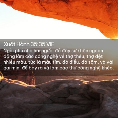 Picture 02 - Xuất Hành 35:35 VIE - Ngài phú cho hai người đó đầy sự - Bible Verse Picture