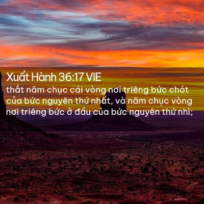 Picture 02 - Xuất Hành 36:17 VIE - thắt năm chục cái vòng nơi triêng bức - Bible Verse Picture