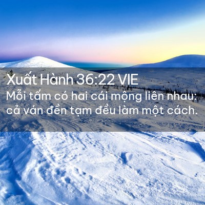 Picture 02 - Xuất Hành 36:22 VIE - Mỗi tấm có hai cái mộng liên nhau: cả - Bible Verse Picture