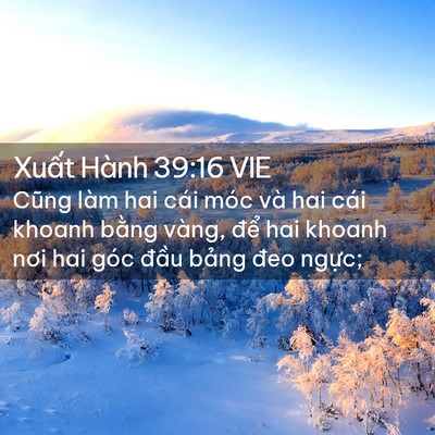 Picture 02 - Xuất Hành 39:16 VIE - Cũng làm hai cái móc và hai cái khoanh - Bible Verse Picture
