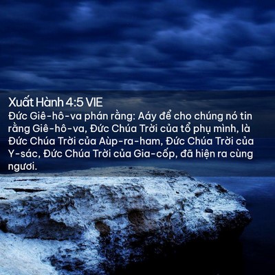 Picture 02 - Xuất Hành 4:5 VIE - Đức Giê-hô-va phán rằng: Aáy để cho - Bible Verse Picture