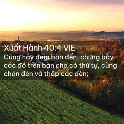 Picture 02 - Xuất Hành 40:4 VIE - Cũng hãy đem bàn đến, chưng bày các - Bible Verse Picture