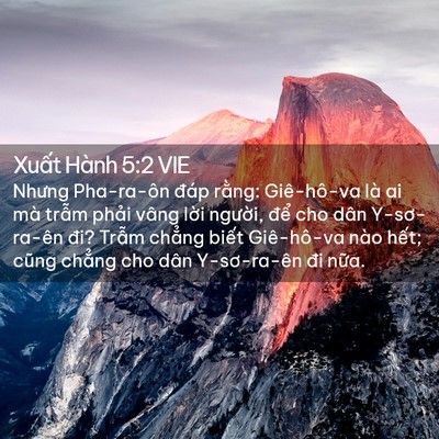 Picture 02 - Xuất Hành 5:2 VIE - Nhưng Pha-ra-ôn đáp rằng: Giê-hô-va là - Bible Verse Picture