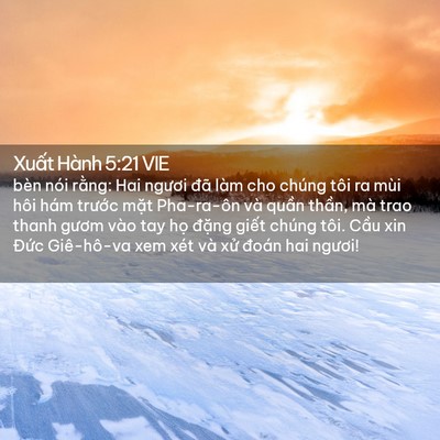 Picture 02 - Xuất Hành 5:21 VIE - bèn nói rằng: Hai ngươi đã làm cho - Bible Verse Picture
