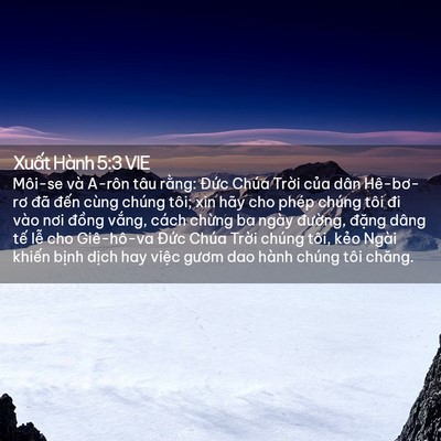 Picture 02 - Xuất Hành 5:3 VIE - Môi-se và A-rôn tâu rằng: Đức Chúa - Bible Verse Picture