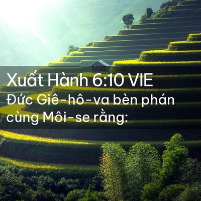 Picture 02 - Xuất Hành 6:10 VIE - Đức Giê-hô-va bèn phán cùng Môi-se - Bible Verse Picture