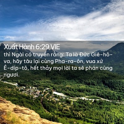 Picture 02 - Xuất Hành 6:29 VIE - thì Ngài có truyền rằng: Ta là Đức - Bible Verse Picture