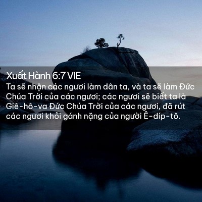 Picture 02 - Xuất Hành 6:7 VIE - Ta sẽ nhận các ngươi làm dân ta, và ta - Bible Verse Picture