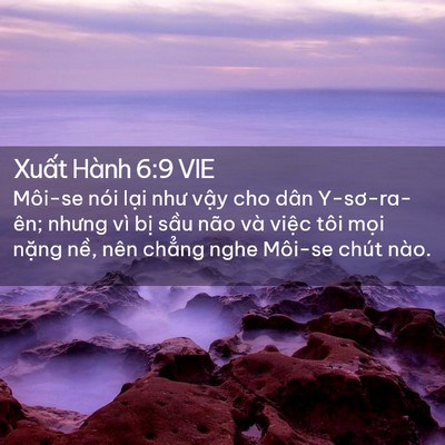 Picture 02 - Xuất Hành 6:9 VIE - Môi-se nói lại như vậy cho dân - Bible Verse Picture