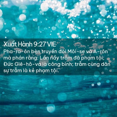 Picture 02 - Xuất Hành 9:27 VIE - Pha-ra-ôn bèn truyền đòi Môi-se và A-rôn - Bible Verse Picture