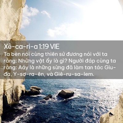 Picture 02 - Xê-ca-ri-a 1:19 VIE - Ta bèn nói cùng thiên sứ đương nói - Bible Verse Picture