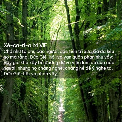 Picture 02 - Xê-ca-ri-a 1:4 VIE - Chớ như tổ phụ các ngươi, các tiên - Bible Verse Picture