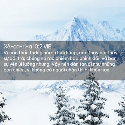 Picture 02 - Xê-ca-ri-a 10:2 VIE - Vì các thần tượng nói sự hư không, - Bible Verse Picture