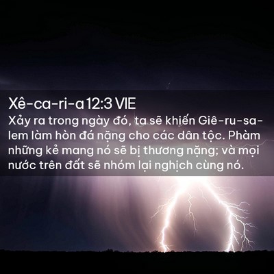 Picture 02 - Xê-ca-ri-a 12:3 VIE - Xảy ra trong ngày đó, ta sẽ khiến - Bible Verse Picture