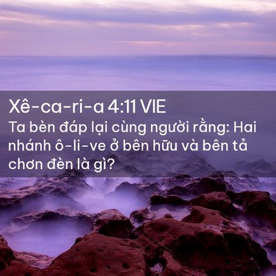 Picture 02 - Xê-ca-ri-a 4:11 VIE - Ta bèn đáp lại cùng người rằng: Hai - Bible Verse Picture