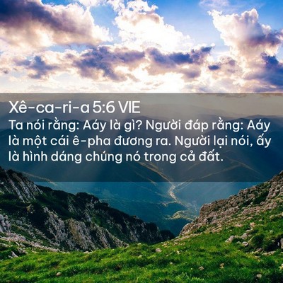 Picture 02 - Xê-ca-ri-a 5:6 VIE - Ta nói rằng: Aáy là gì? Người đáp - Bible Verse Picture