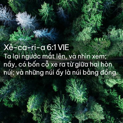 Picture 02 - Xê-ca-ri-a 6:1 VIE - Ta lại ngước mắt lên, và nhìn xem; - Bible Verse Picture