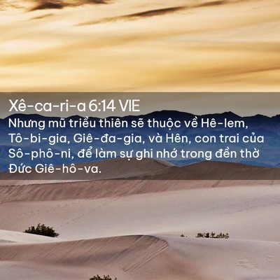 Picture 02 - Xê-ca-ri-a 6:14 VIE - Nhưng mũ triều thiên sẽ thuộc về - Bible Verse Picture