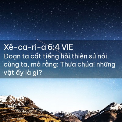 Picture 02 - Xê-ca-ri-a 6:4 VIE - Đoạn ta cất tiếng hỏi thiên sứ nói - Bible Verse Picture