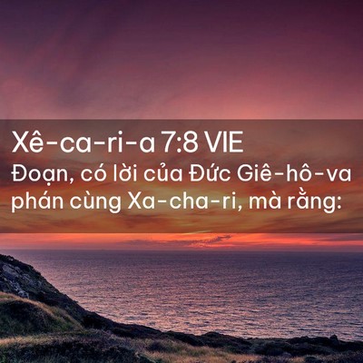 Picture 02 - Xê-ca-ri-a 7:8 VIE - Đoạn, có lời của Đức Giê-hô-va phán - Bible Verse Picture