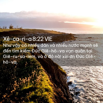 Picture 02 - Xê-ca-ri-a 8:22 VIE - Như vậy có nhiều dân và nhiều nước - Bible Verse Picture